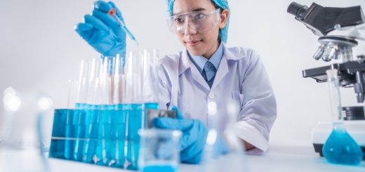 Photo of female scientist working on laboratory